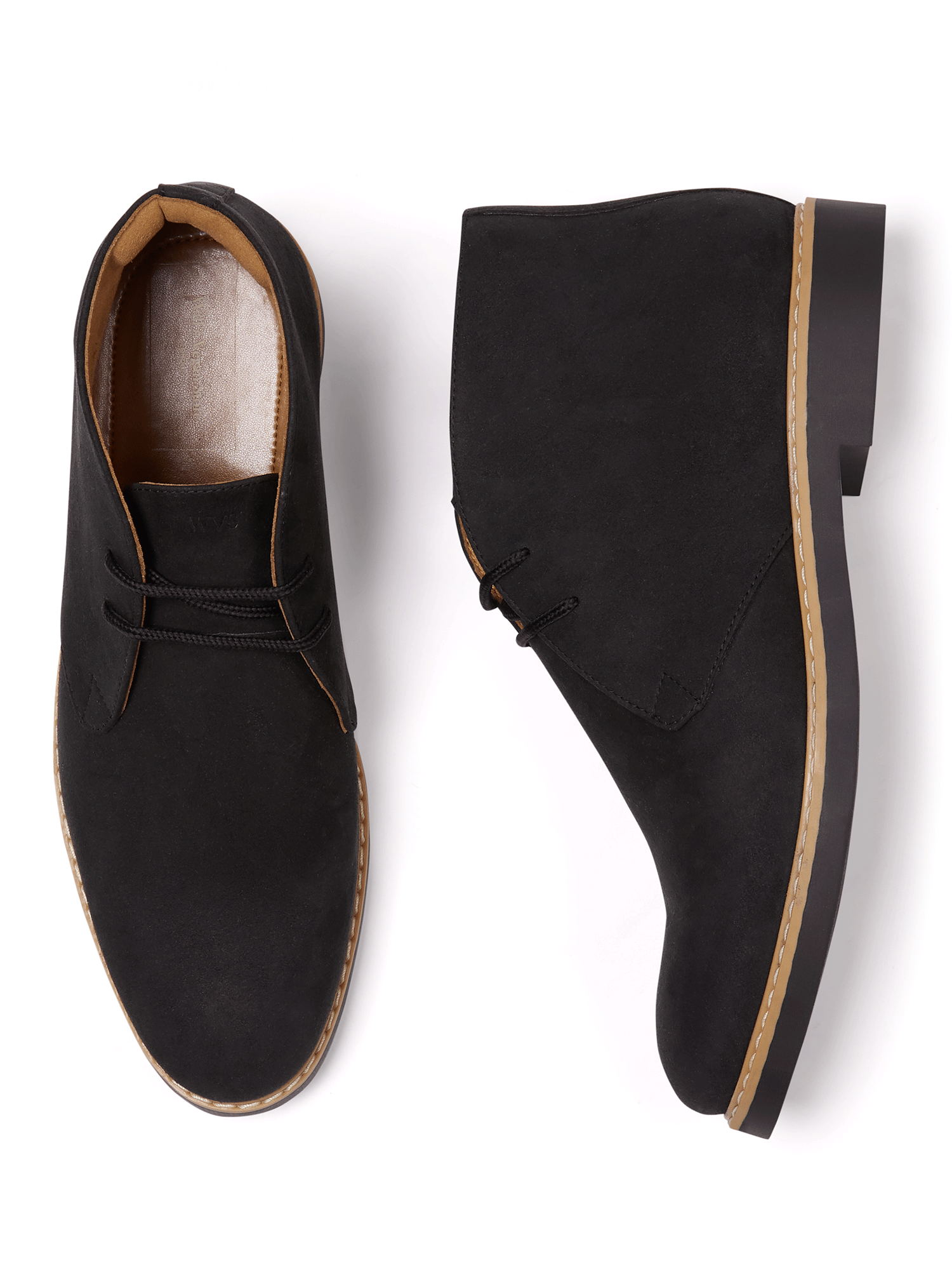 Signature Deserts in Black vegan suede