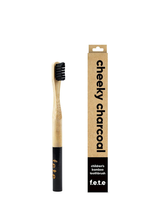 Fete Children's Soft Bamboo Toothbrush in Cheeky Charcoal'
