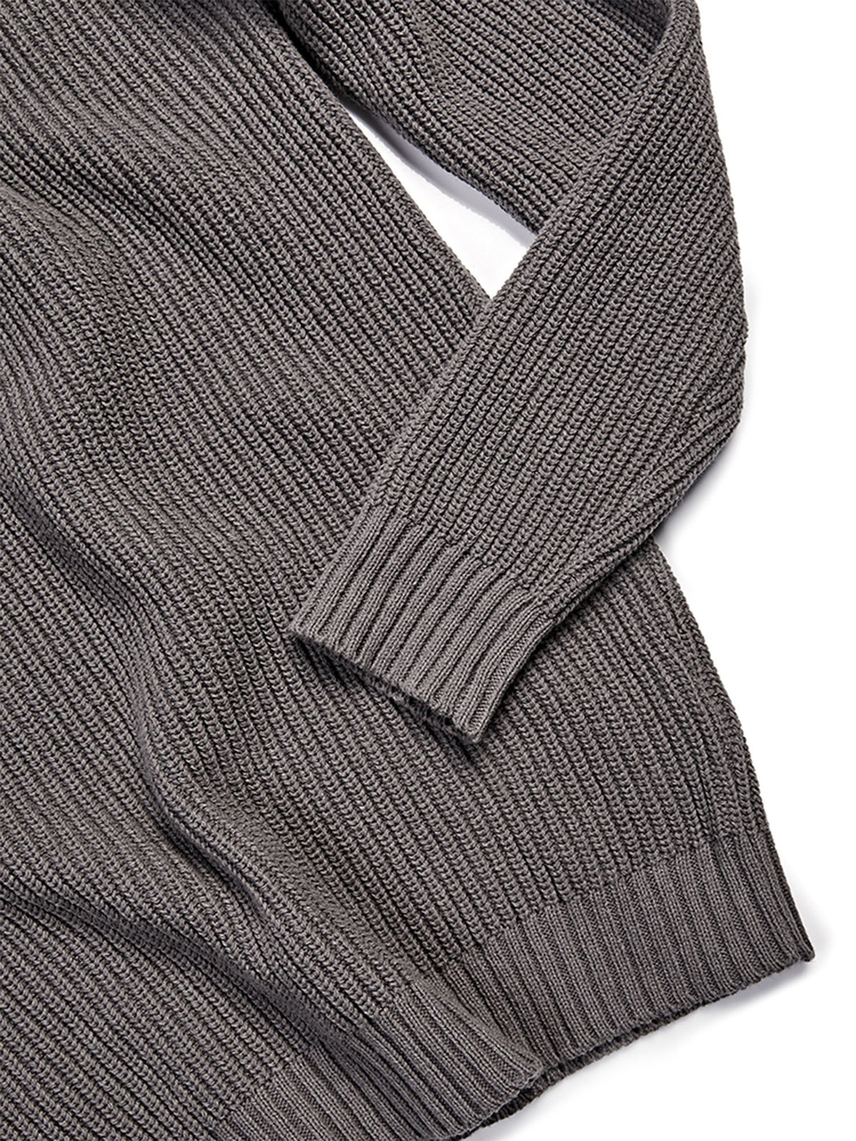 Recycled Slouch Knit Mockneck, detail