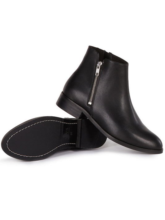 Low Ankle Booties in Black