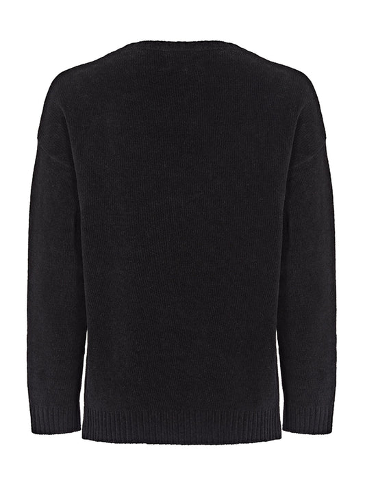 Slouch Knit Jumper in Black Knit
