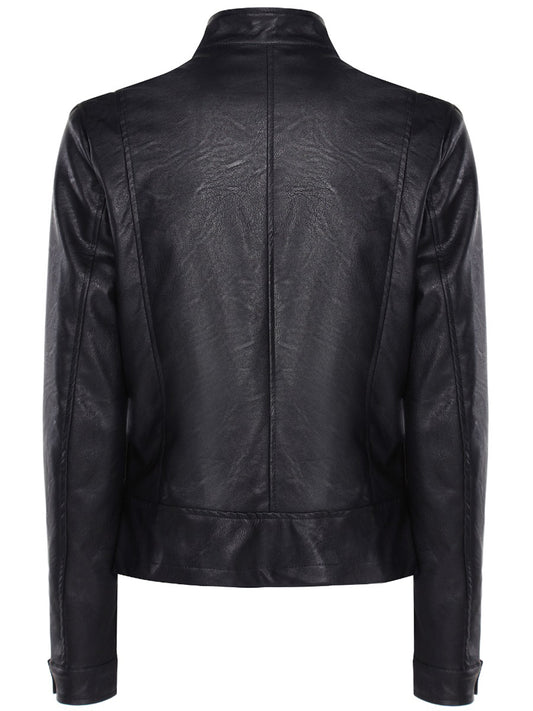 Racer Jacket in Black Vegan Leather