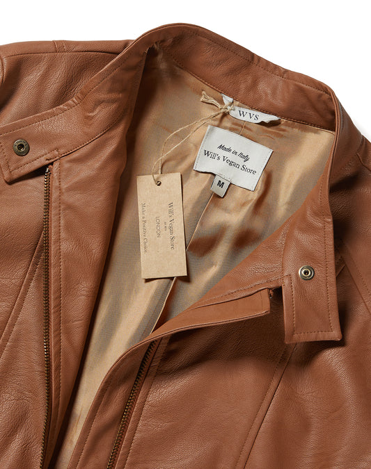 Racer Jacket in Black Vegan Leather