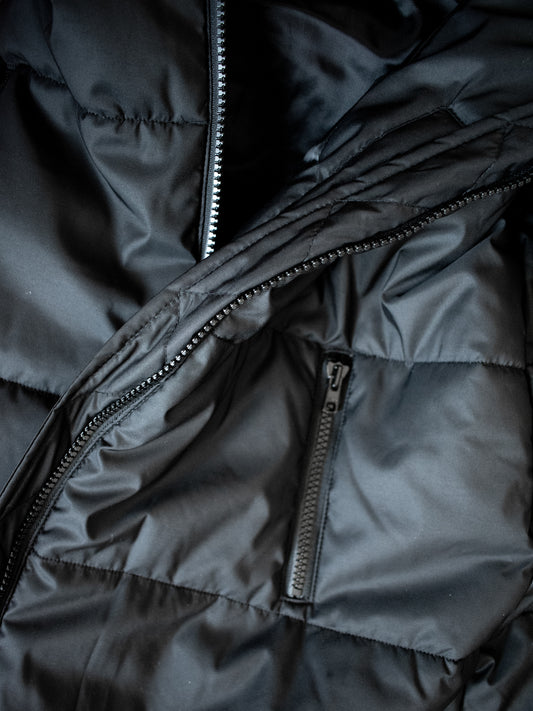 Recycled Long Puffer in Black