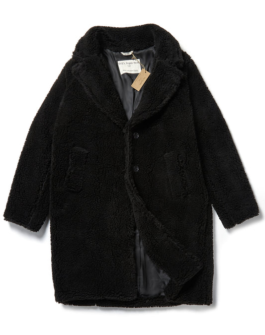 Recycled Teddy Coat in Tan Recycled Teddy