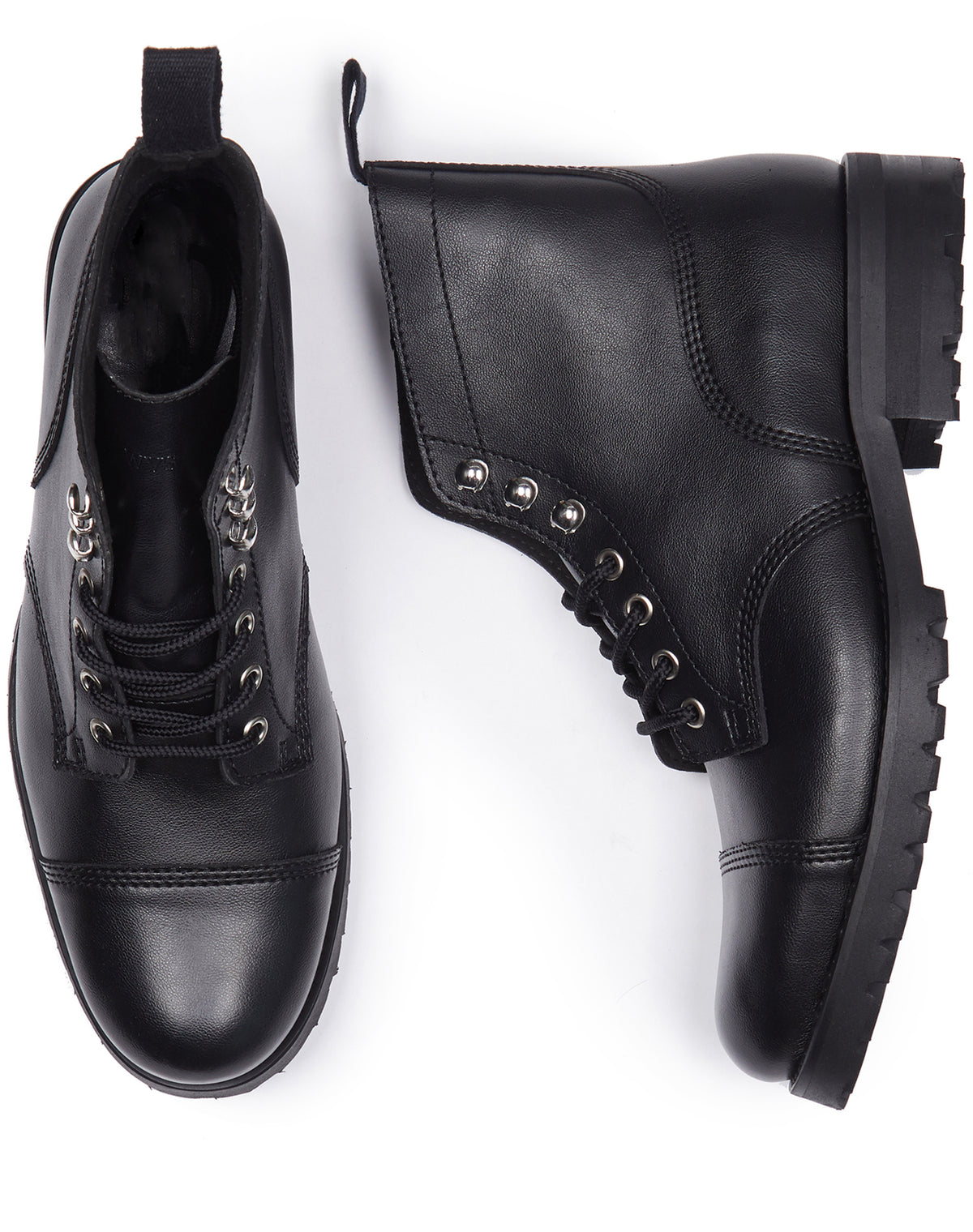 Wide Fit Work Boots in Black