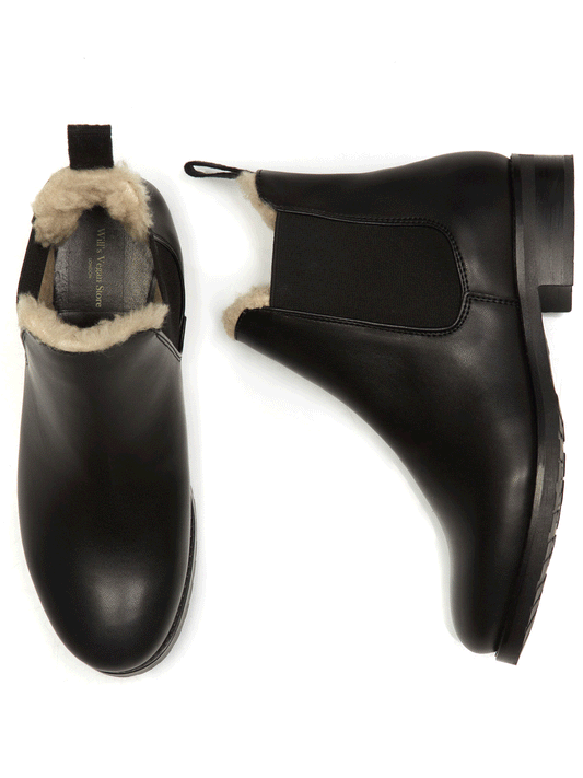 Luxe Insulated Smart Chelsea Boots in Black