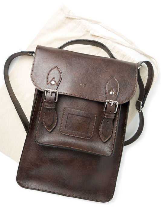 Large Backpack Satchel in Dark Brown