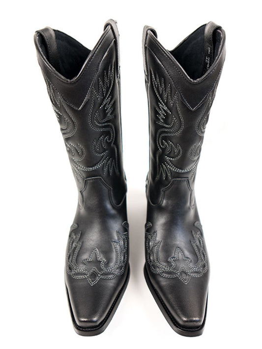 Western Boots in Dark Brown