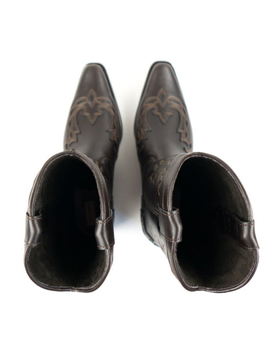 Western Boots in Dark Brown