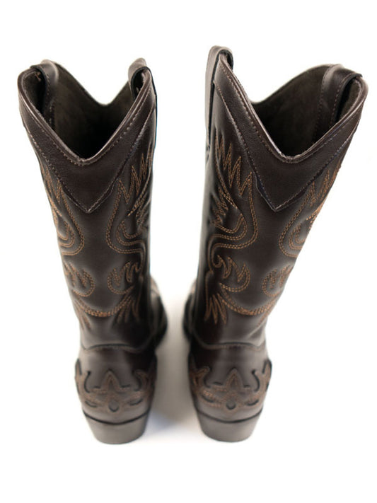 Western Boots in Dark Brown