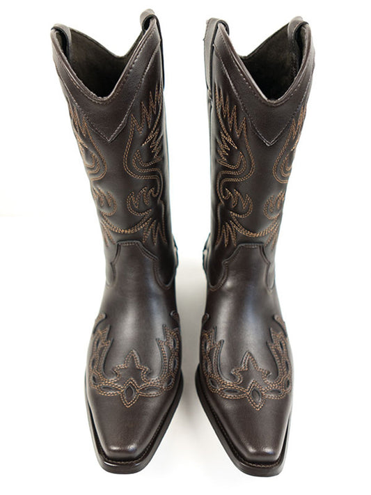 Western Boots in Dark Brown