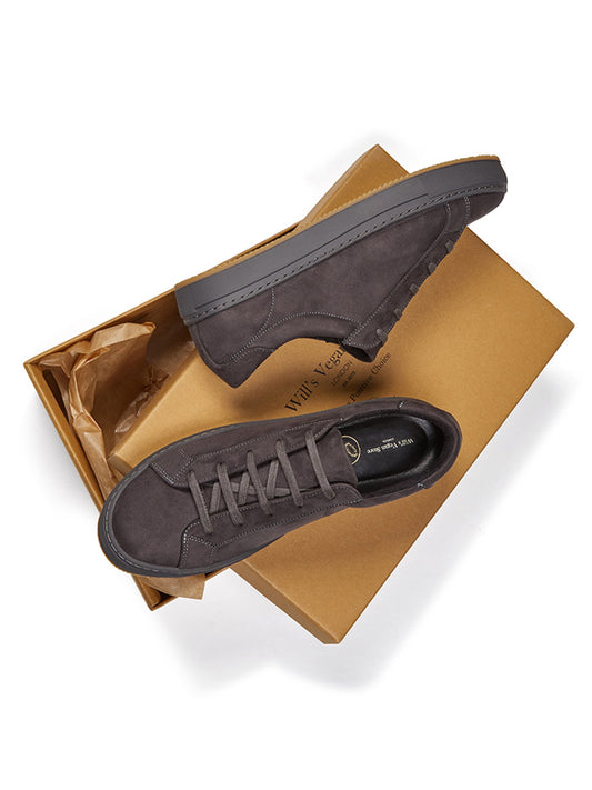 Vegan Suede Sneakers in Dark Blue Vegan Suede