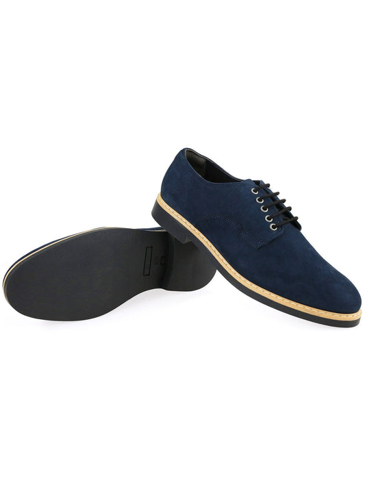 Signature Derbys in Grey Vegan Suede