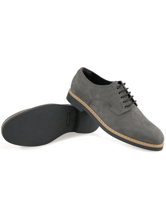 Signature Derbys in Grey Vegan Suede