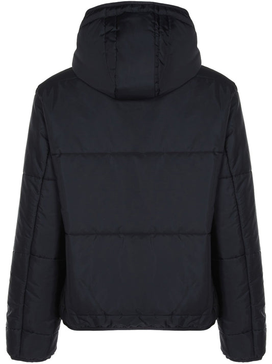 Recycled Hooded Puffer in Black