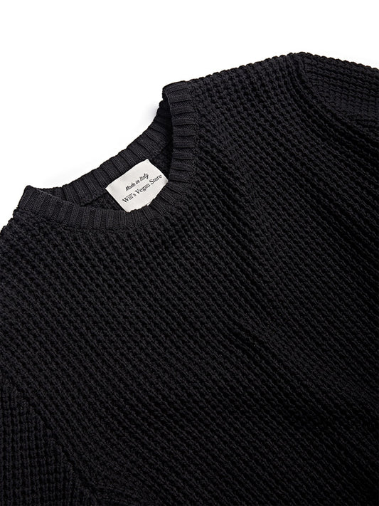 Recycled Chunky Rib in Grey Knit
