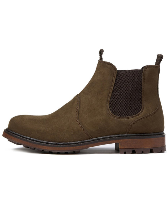 Continental Chelsea Boots in Black Vegan Suede