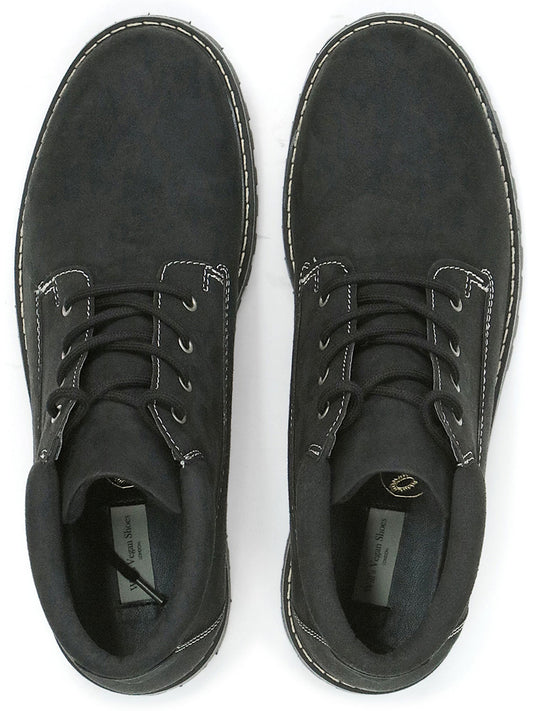 Low Dock Boots in Black Vegan Suede