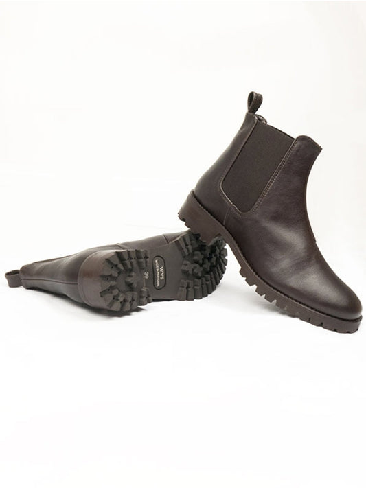 Deep Tread Chelsea Boots in Black