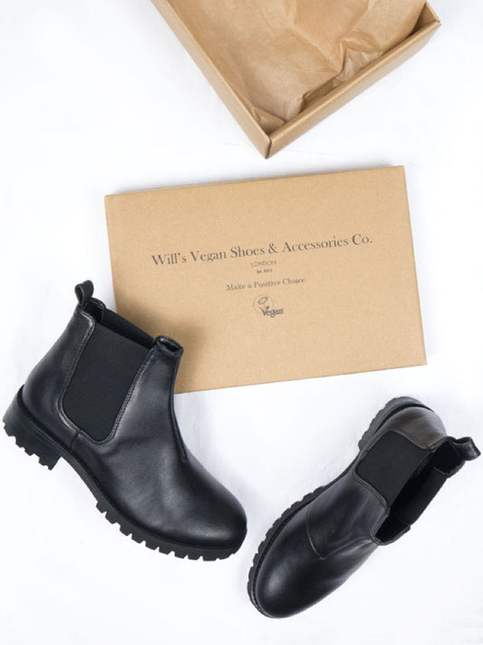 Deep Tread Chelsea Boots in Black