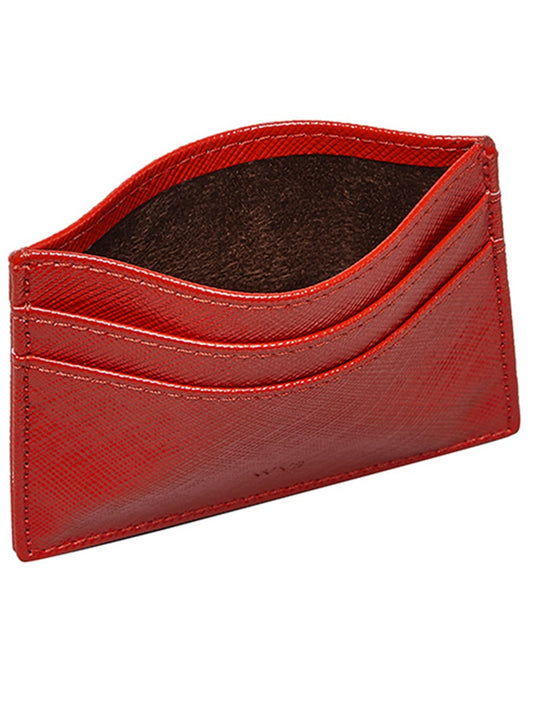Cardholder in Red Saffiano
