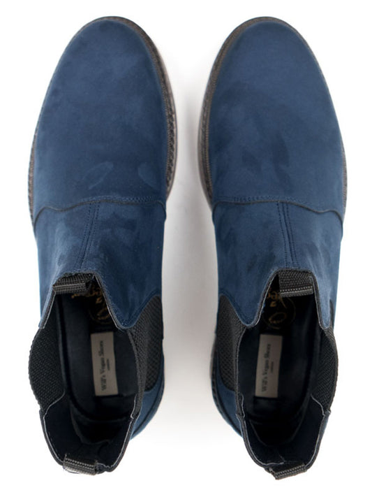 Continental Chelsea Boots in Black Vegan Suede