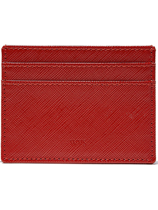 Cardholder in Red Saffiano