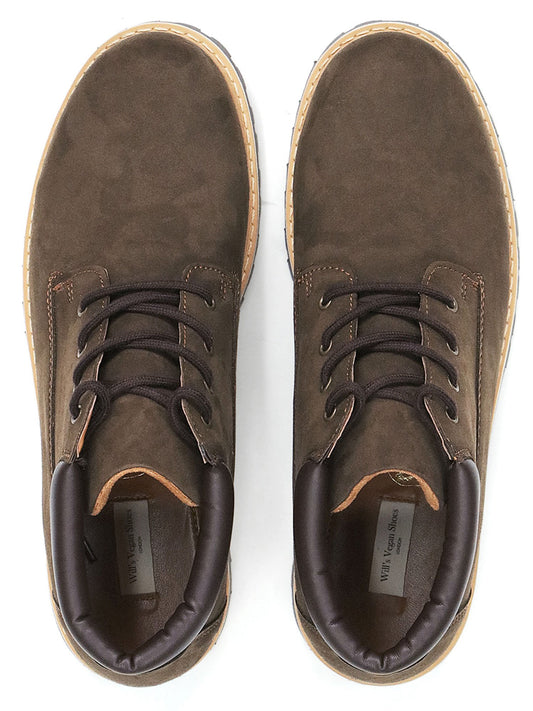 Low Dock Boots in Dark Brown Vegan Suede