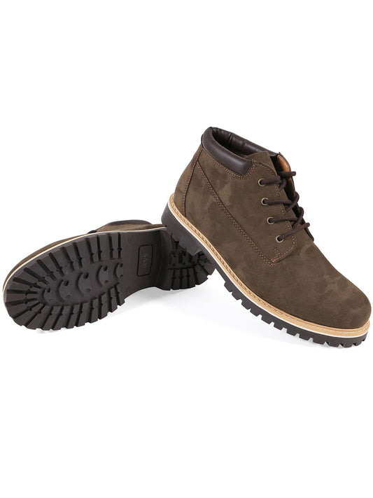 Low Dock Boots in Dark Brown Vegan Suede
