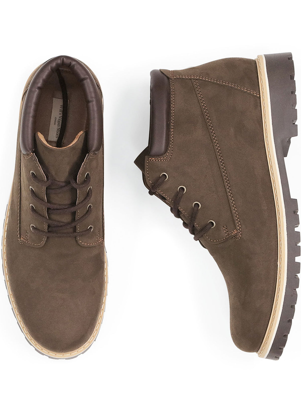 Low Dock Boots in Dark Brown Vegan Suede