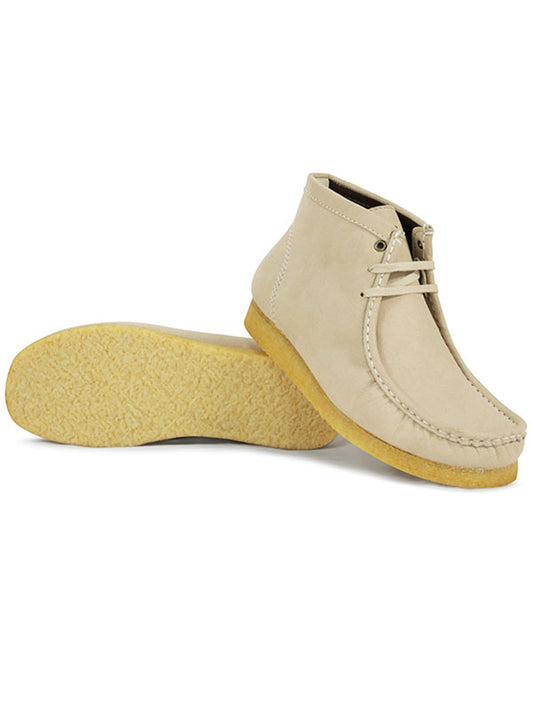 Moccasin Boots in Brown Vegan Suede