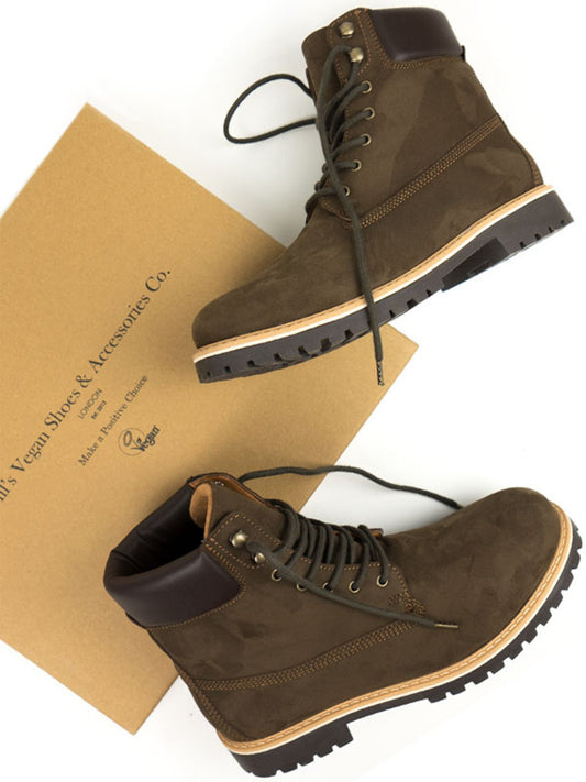 Dock Boots in Tan Vegan Suede