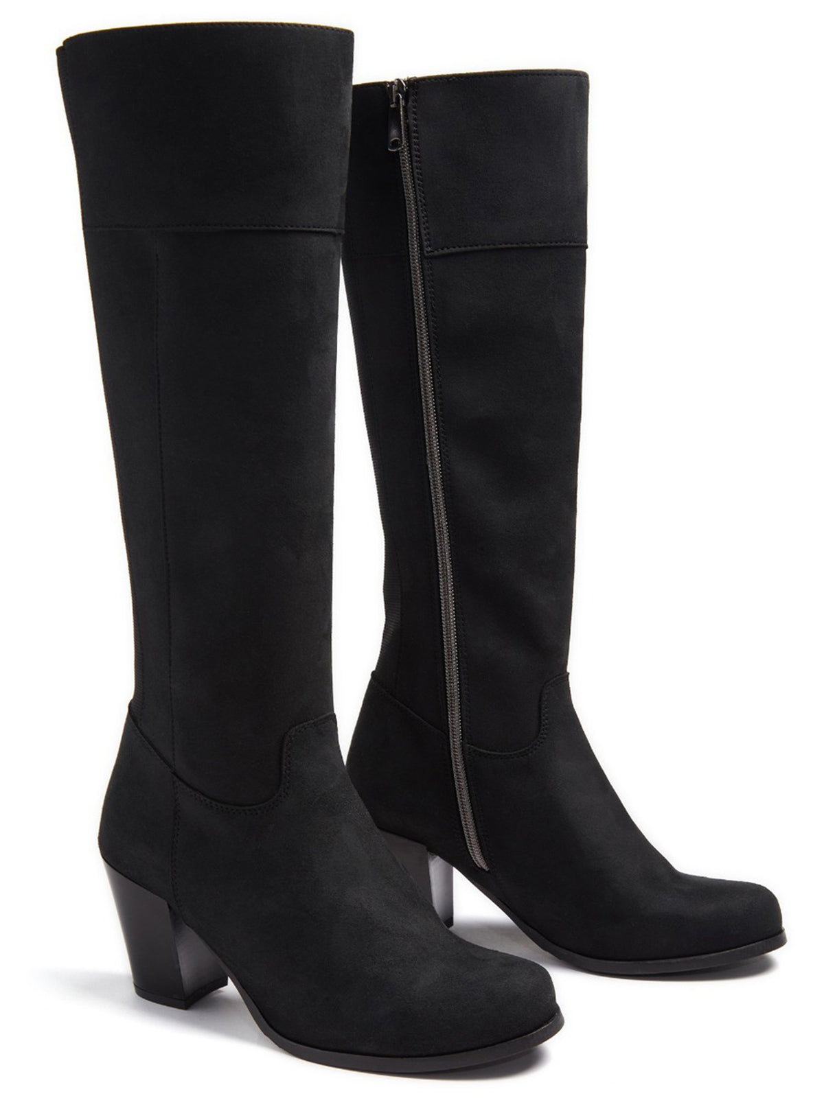 Heeled Knee High Boots, angled view