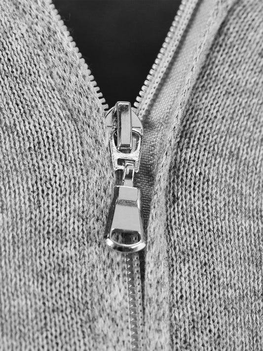 Recycled Knit Hoodie in Grey Knit
