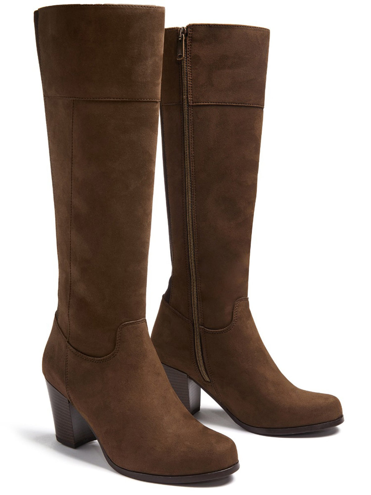 Heeled Knee High Boots, angled view
