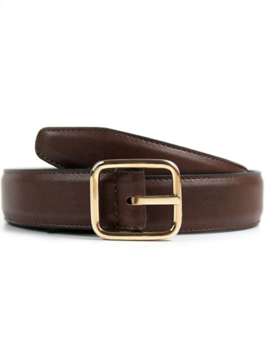 Geometric 3cm Belt in Tan