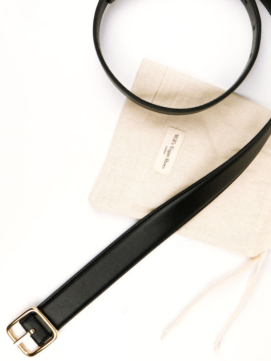 Geometric 3cm Belt in Tan