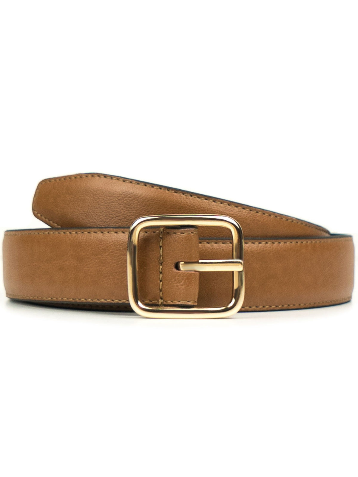 Geometric 3cm Belt in Tan