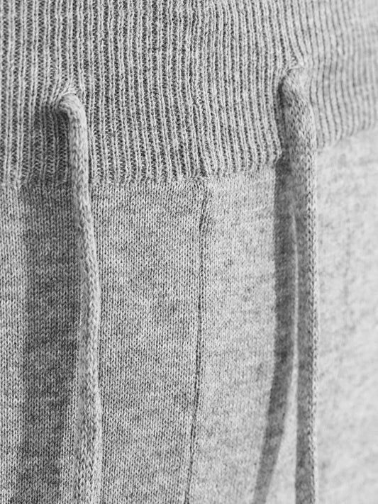 Recycled Knit Tracksuit Bottoms in Grey Knit