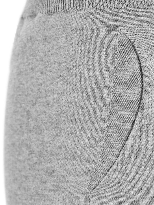 Recycled Knit Tracksuit Bottoms in Grey Knit