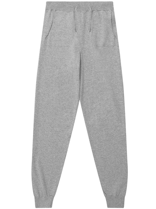 Recycled Knit Tracksuit Bottoms in Grey Knit
