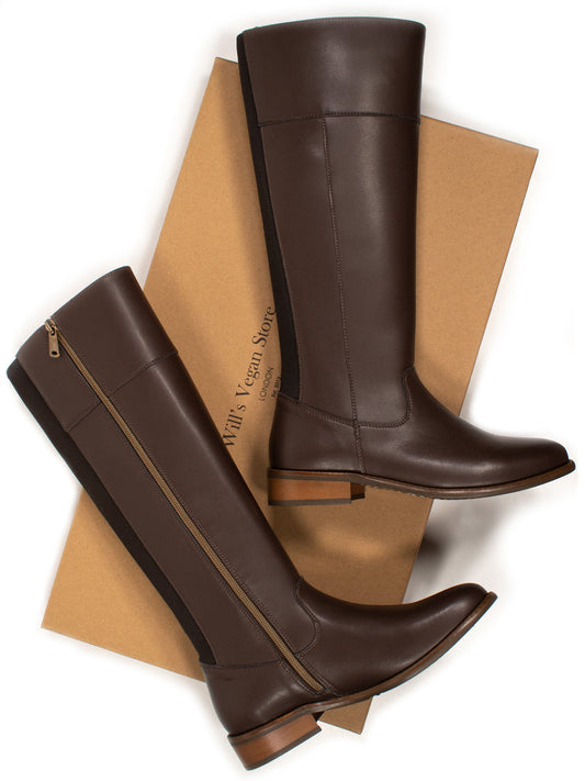 Knee High Boots in Dark Brown