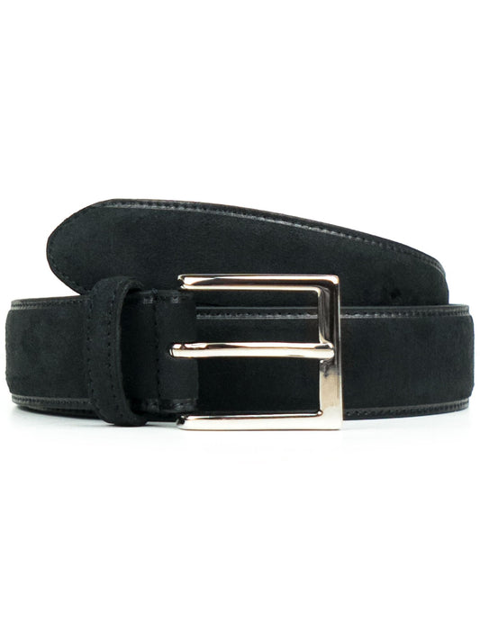 Continental 3.5cm Belt in Dark Blue Vegan Suede