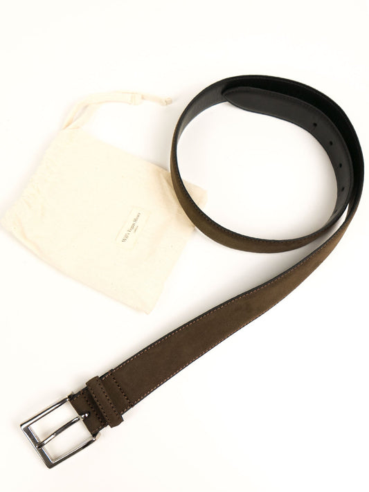 Continental 3.5cm Belt in Dark Blue Vegan Suede