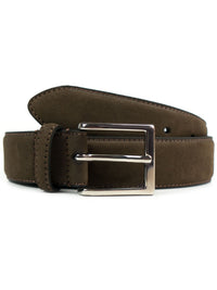 Continental 3.5cm Belt in Dark Brown Vegan Suede