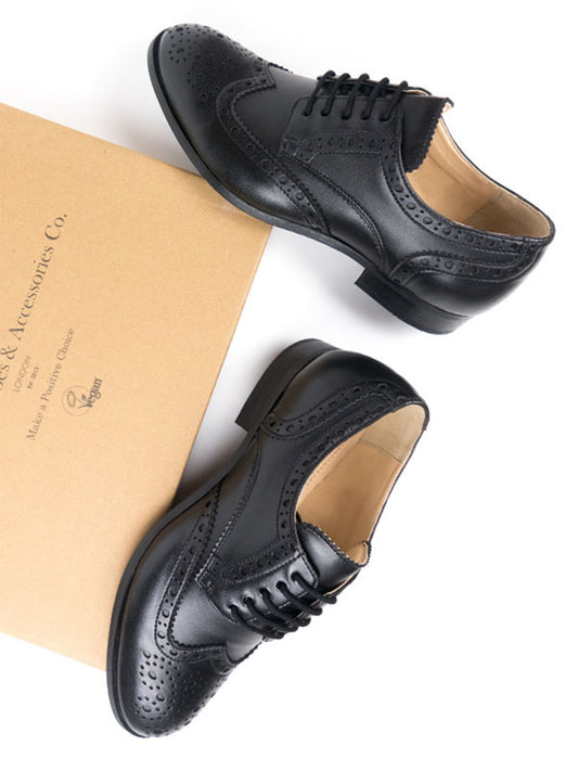 City Wingtip Brogue Oxfords in Tan