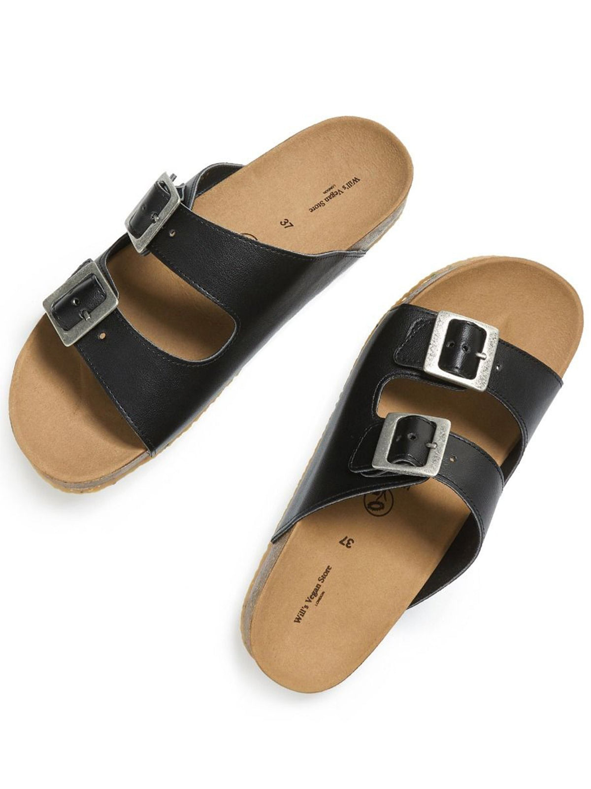 Two Strap Footbed Sandals, toe detail