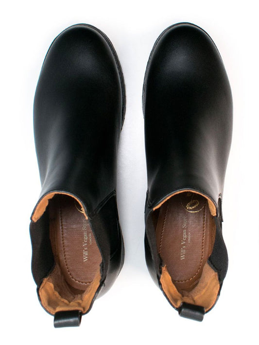 Wide Fit Luxe Deep Tread Chelsea Boots in Black