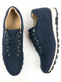 Milan Trainers in Dark Blue Vegan Suede